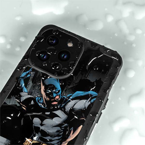 DC Comics Batman Throwing Batarang Jim Lee Art iPhone 14 Pro Max Waterproof Case