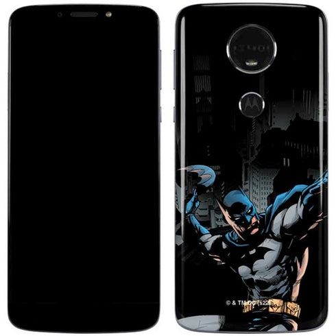 DC Comics Batman Throwing Batarang Jim Lee Art Moto E5 Plus Skin