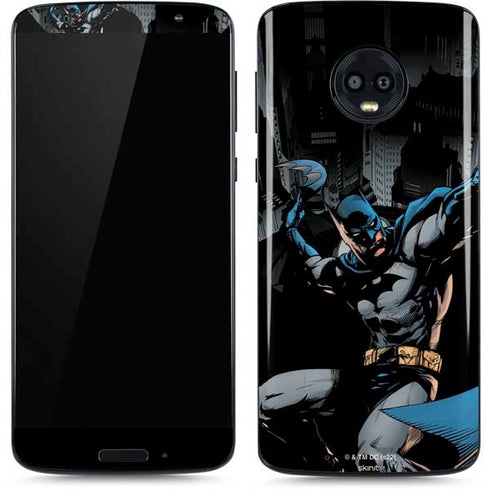 DC Comics Batman Throwing Batarang Jim Lee Art Moto G6 Skin