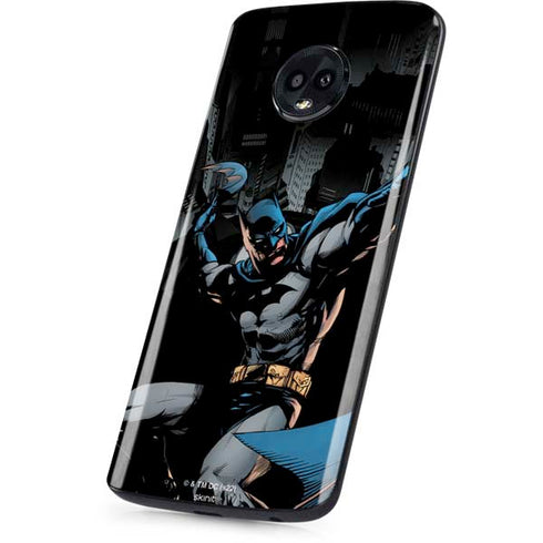 DC Comics Batman Throwing Batarang Jim Lee Art Moto G6 Skin