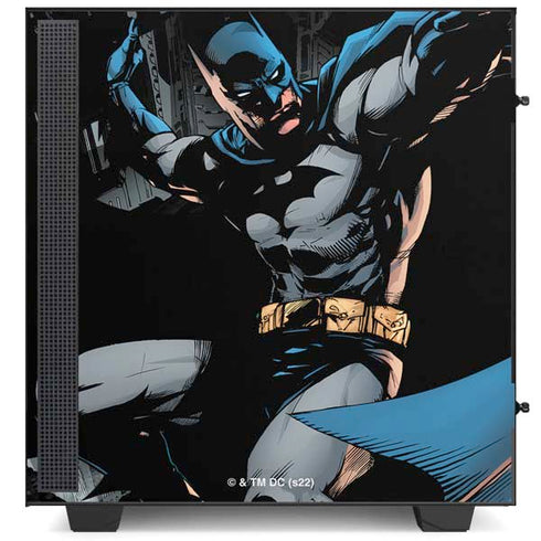 DC Comics Batman Throwing Batarang Jim Lee Art NZXT H510 Compact ATX Mid-Tower Case Skin