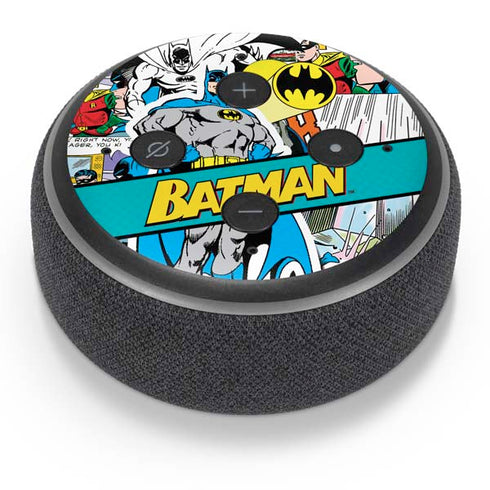 DC Comics Batman Vintage Pose Collage Art Amazon Echo Dot Skin