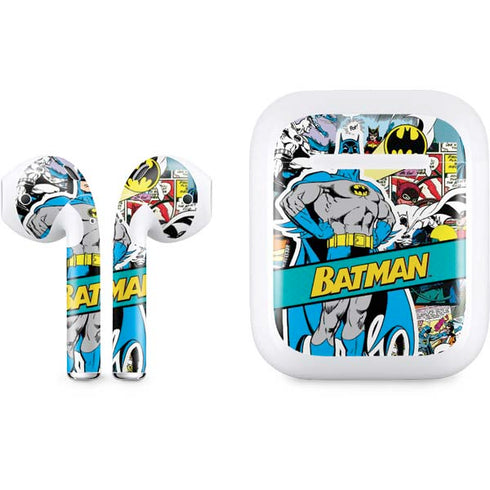 DC Comics Batman Vintage Pose Collage Art Apple AirPods Skin