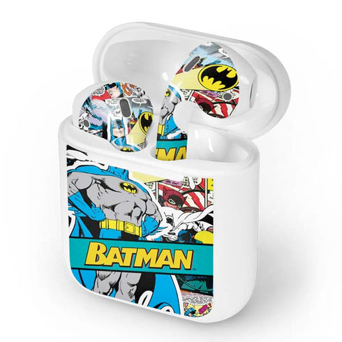 DC Comics Batman Vintage Pose Collage Art Apple AirPods Skin