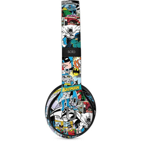 DC Comics Batman Vintage Pose Collage Art Beats Solo 2 Wired Skin