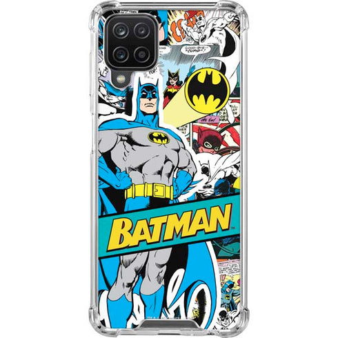 DC Comics Batman Vintage Pose Collage Art Galaxy A12 Clear Case