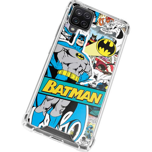 DC Comics Batman Vintage Pose Collage Art Galaxy A12 Clear Case