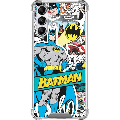 DC Comics Batman Vintage Pose Collage Art Galaxy A14 5G Clear Case