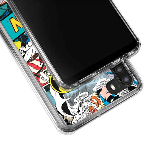 DC Comics Batman Vintage Pose Collage Art Galaxy A21 Clear Case