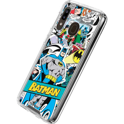 DC Comics Batman Vintage Pose Collage Art Galaxy A30 Clear Case