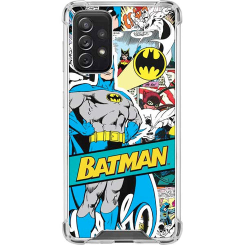 DC Comics Batman Vintage Pose Collage Art Galaxy A72 5G Clear Case