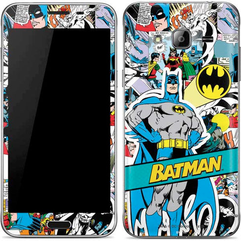 DC Comics Batman Vintage Pose Collage Art Galaxy J3 Skin