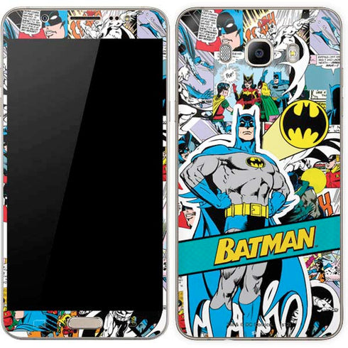 DC Comics Batman Vintage Pose Collage Art Galaxy J7 Skin