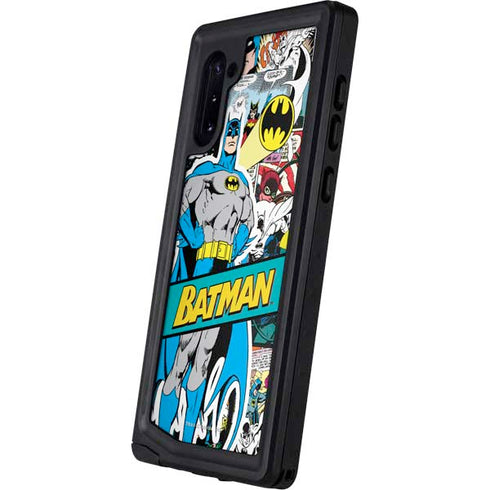 DC Comics Batman Vintage Pose Collage Art Galaxy Note 10 Waterproof Case