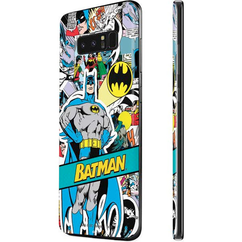 DC Comics Batman Vintage Pose Collage Art Galaxy Note 8 Skin