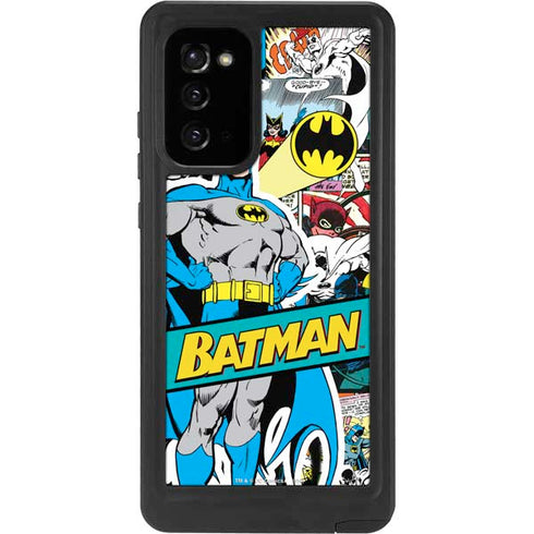 DC Comics Batman Vintage Pose Collage Art Galaxy Note20 5G Waterproof Case