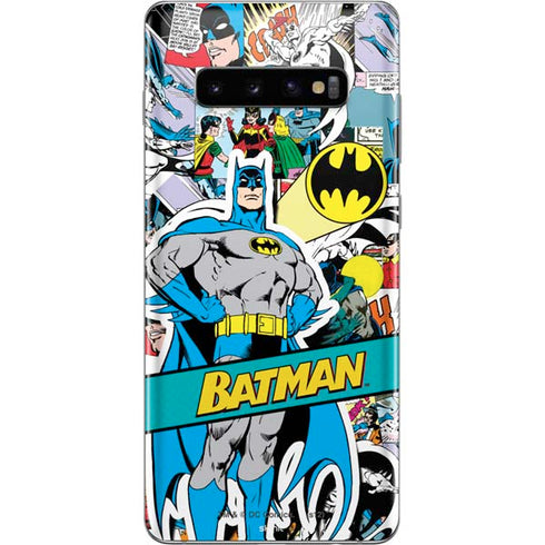 DC Comics Batman Vintage Pose Collage Art Galaxy S10 Plus Skin