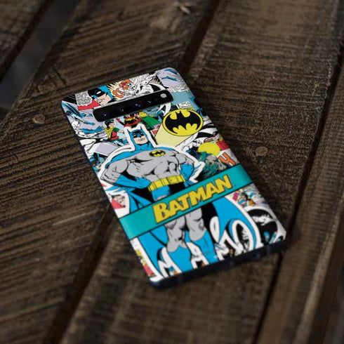 DC Comics Batman Vintage Pose Collage Art Galaxy S10 Skin