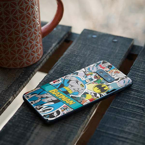 DC Comics Batman Vintage Pose Collage Art Galaxy S10e Skin