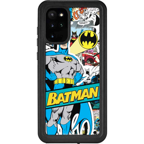 DC Comics Batman Vintage Pose Collage Art Galaxy S20 Plus Waterproof Case
