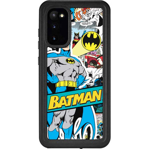 DC Comics Batman Vintage Pose Collage Art Galaxy S20 Waterproof Case