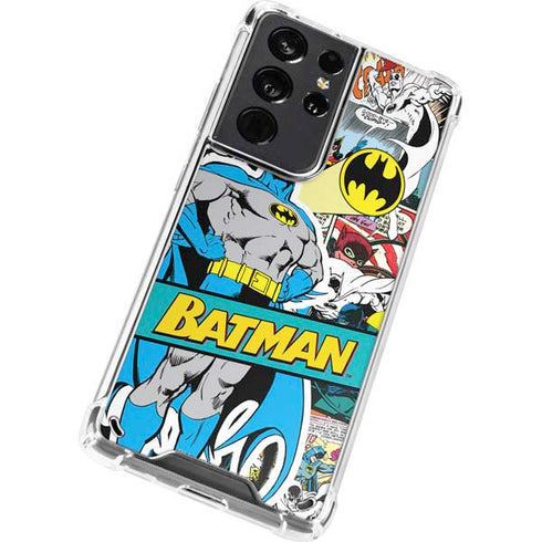 DC Comics Batman Vintage Pose Collage Art Galaxy S21 Ultra 5G Clear Case