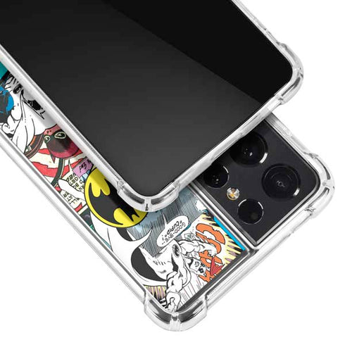 DC Comics Batman Vintage Pose Collage Art Galaxy S21 Ultra 5G Clear Case