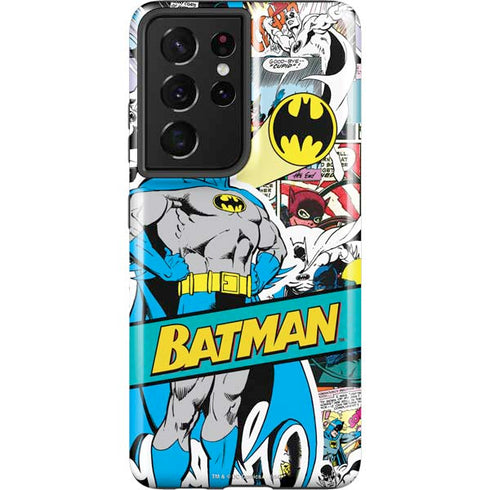 DC Comics Batman Vintage Pose Collage Art Galaxy S21 Ultra 5G Pro Case