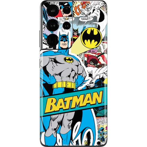 DC Comics Batman Vintage Pose Collage Art Galaxy S21 Ultra 5G Skin