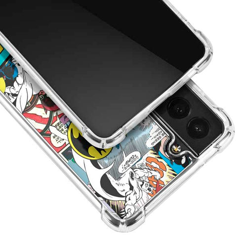 DC Comics Batman Vintage Pose Collage Art Galaxy S22 Plus Clear Case