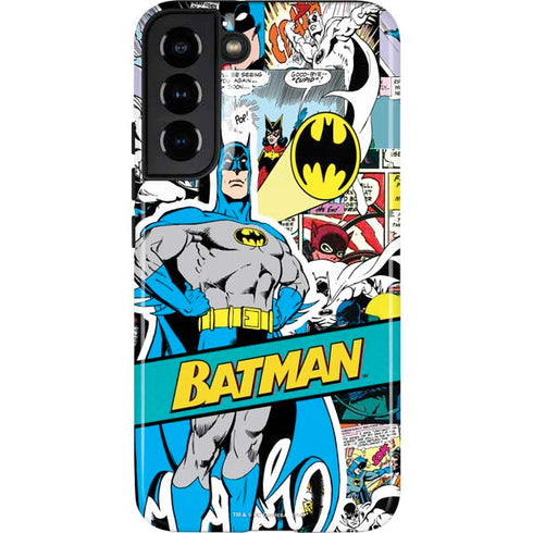 DC Comics Batman Vintage Pose Collage Art Galaxy S22 Plus Pro Case