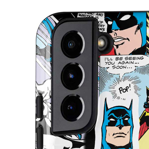 DC Comics Batman Vintage Pose Collage Art Galaxy S22 Plus Pro Case