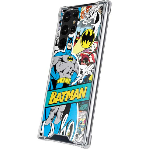 DC Comics Batman Vintage Pose Collage Art Galaxy S22 Ultra Clear Case