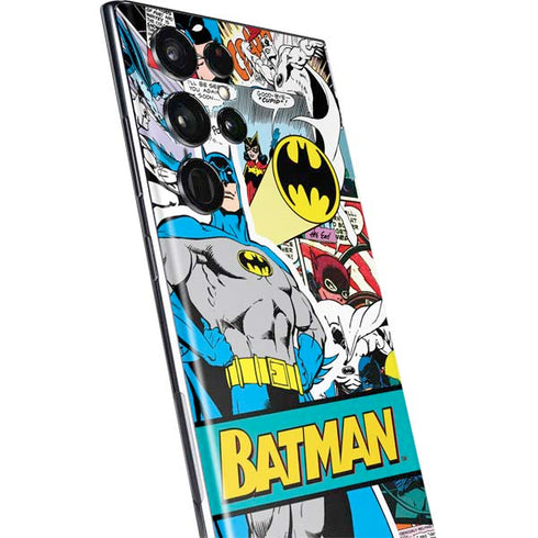 DC Comics Batman Vintage Pose Collage Art Galaxy S22 Ultra Skin