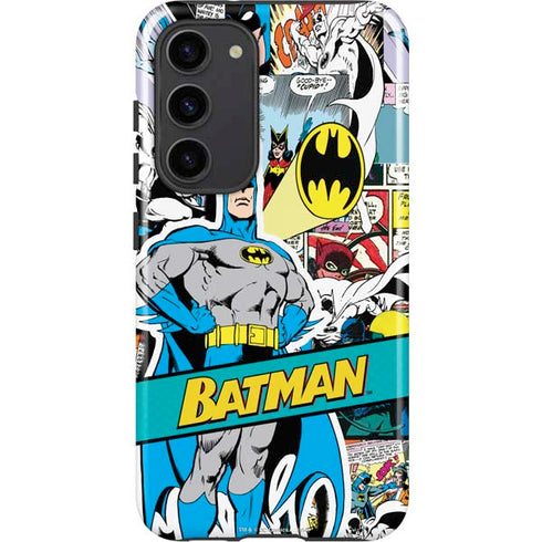 DC Comics Batman Vintage Pose Collage Art Galaxy S23 Plus Pro Case