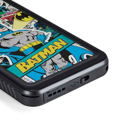 DC Comics Batman Vintage Pose Collage Art Galaxy S23 Plus Waterproof Case