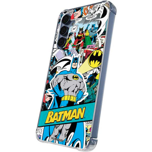 DC Comics Batman Vintage Pose Collage Art Galaxy S24 Clear Case
