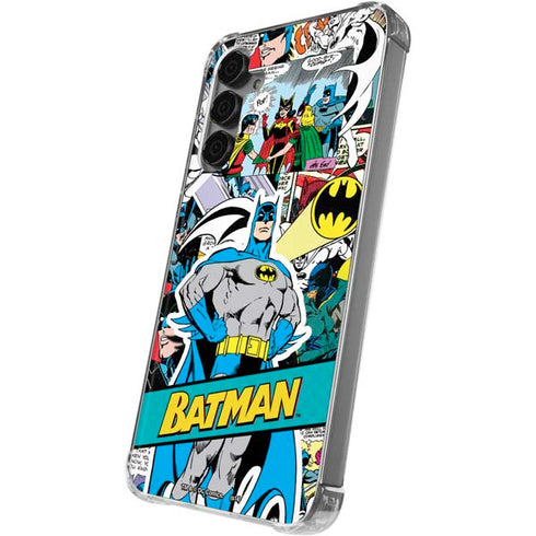 DC Comics Batman Vintage Pose Collage Art Galaxy S24 Plus Clear Case