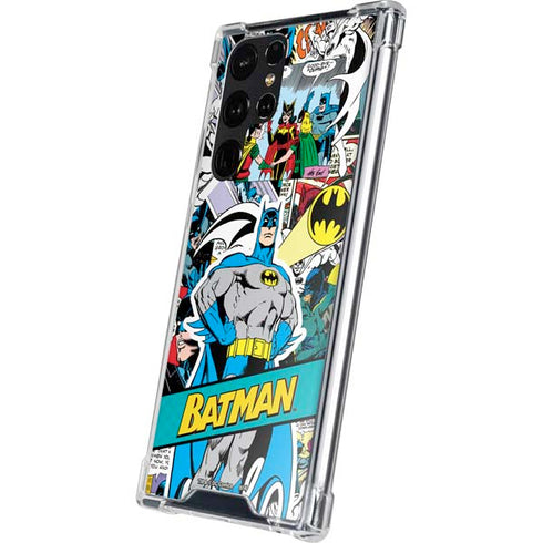 DC Comics Batman Vintage Pose Collage Art Galaxy S24 Ultra Clear Case