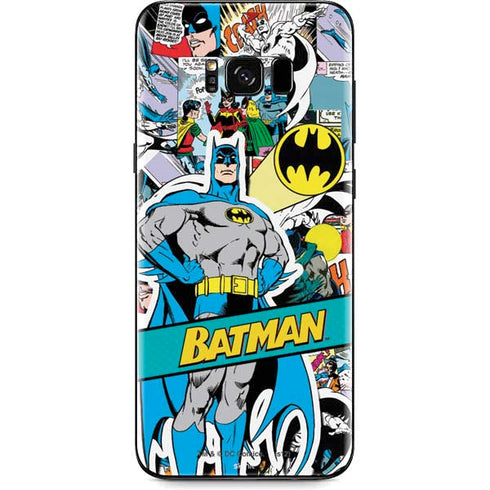 DC Comics Batman Vintage Pose Collage Art Galaxy S8 Plus Skin