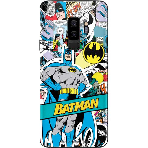 DC Comics Batman Vintage Pose Collage Art Galaxy S9 Plus Skin