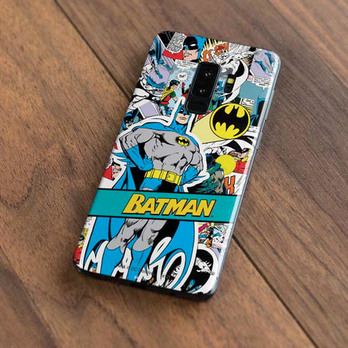 DC Comics Batman Vintage Pose Collage Art Galaxy S9 Plus Skin