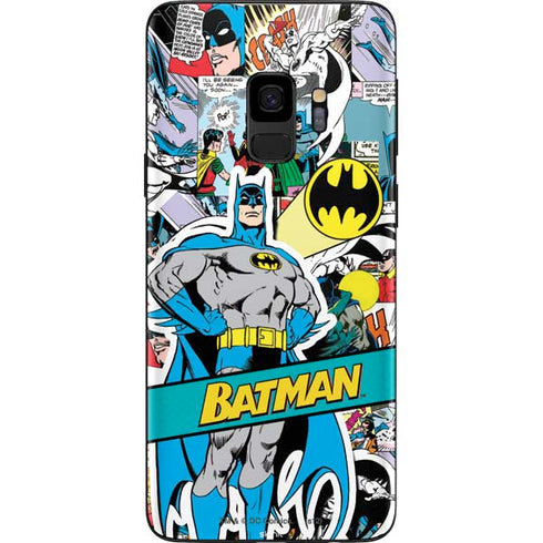 DC Comics Batman Vintage Pose Collage Art Galaxy S9 Skin