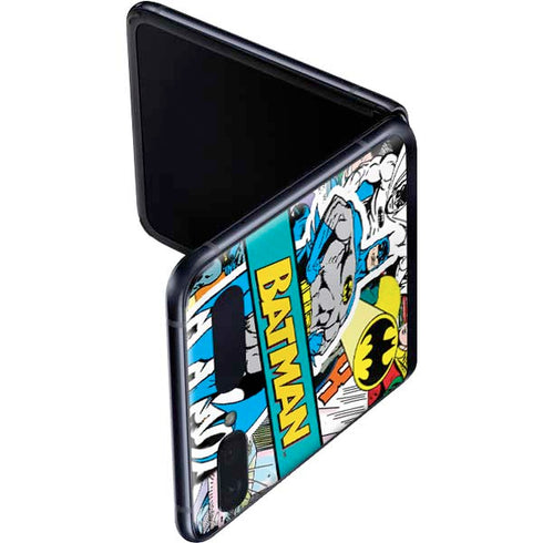DC Comics Batman Vintage Pose Collage Art Galaxy Z Flip Skin