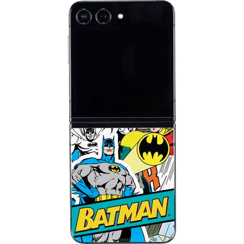 DC Comics Batman Vintage Pose Collage Art Galaxy Z Flip5 5G Skin