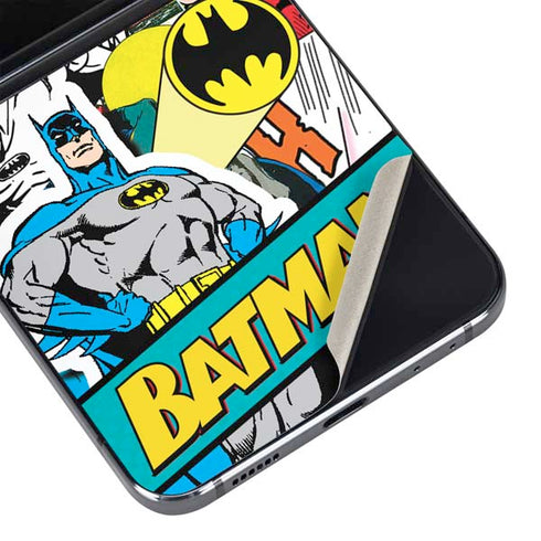 DC Comics Batman Vintage Pose Collage Art Galaxy Z Flip5 5G Skin