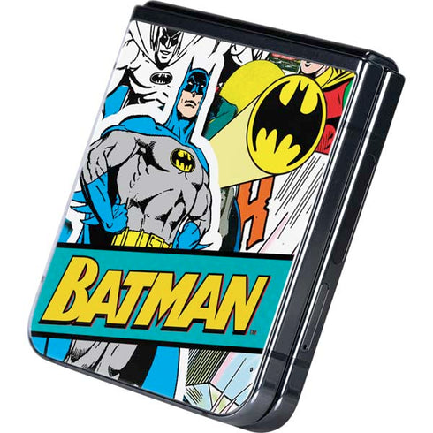DC Comics Batman Vintage Pose Collage Art Galaxy Z Flip5 5G Skin