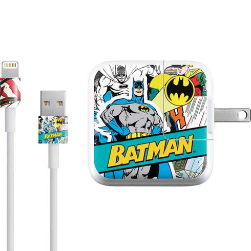 DC Comics Batman Vintage Pose Collage Art iPad Charger (10W USB) Skin