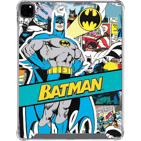 DC Comics Batman Vintage Pose Collage Art iPad Pro 12.9in (2020) Clear Case