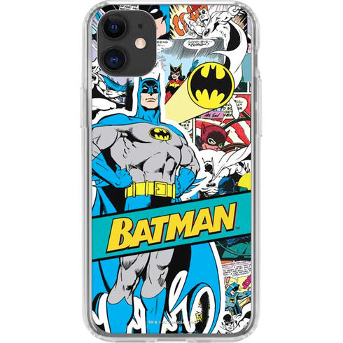 DC Comics Batman Vintage Pose Collage Art iPhone 11 Clear Case
